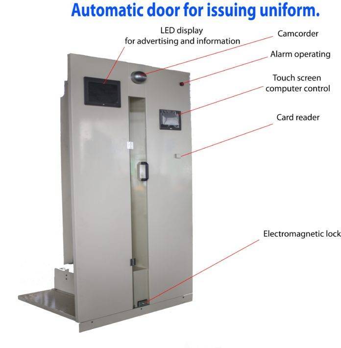 automatic uniform storage door