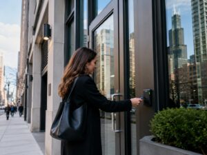 Building key fob entry system in Chicago