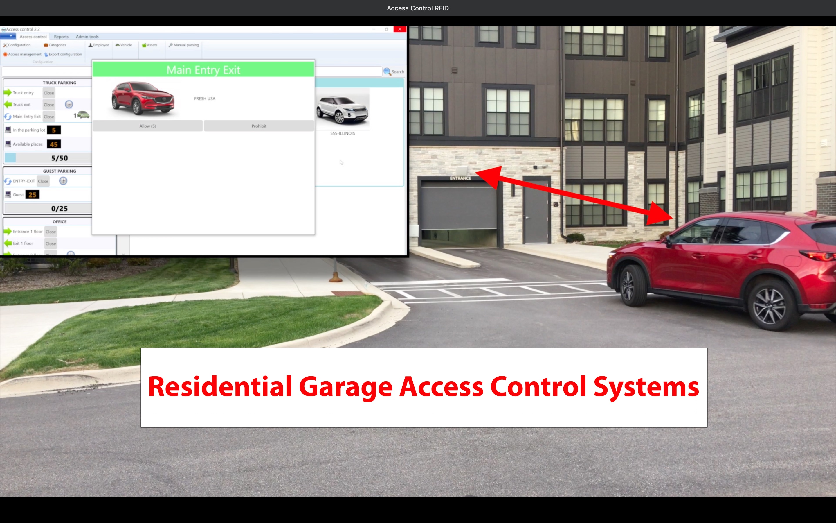 Residential and apartment garage access control system