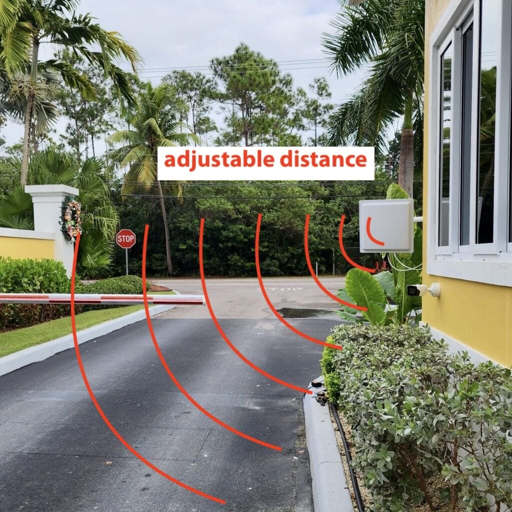 RFID waves of the parking access control system