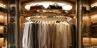 walk-in wardrobe carousel