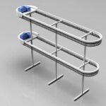 rotating closet carousel H-shape conveyor