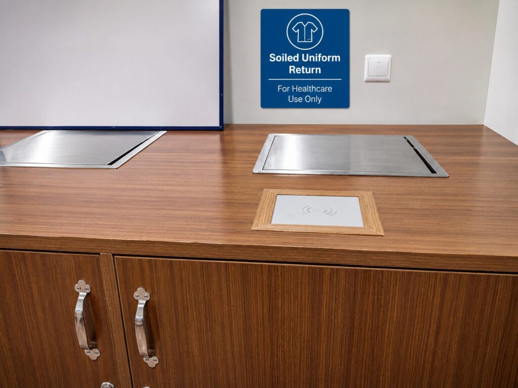 Soiled uniform return station