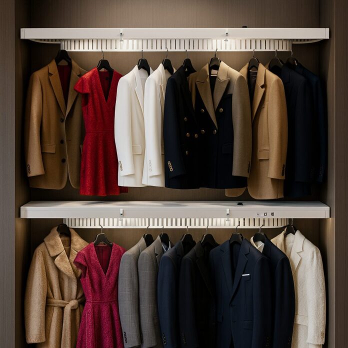 closet carousel in a luxury closet