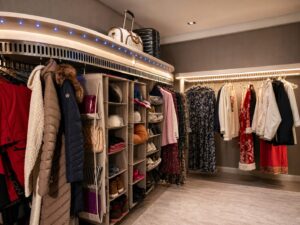 rotating closet carousels system for home wardrobe
