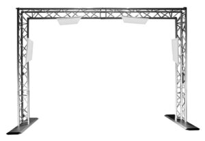 Overhead RFID tracking frame for construction site theft prevention and controlled asset movement