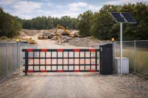construction site barrier gate