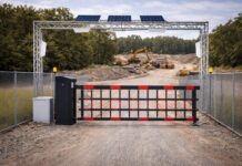 solar powered security system construction