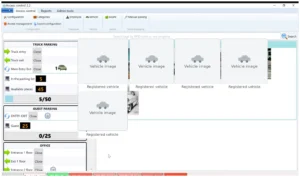Live dashboard with parking occupancy, vehicle visibility, and reader status monitoring