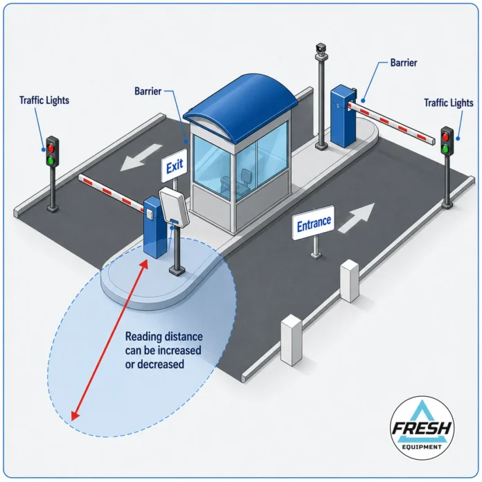 Residential Gate Access Control System Checkpoint Diagram