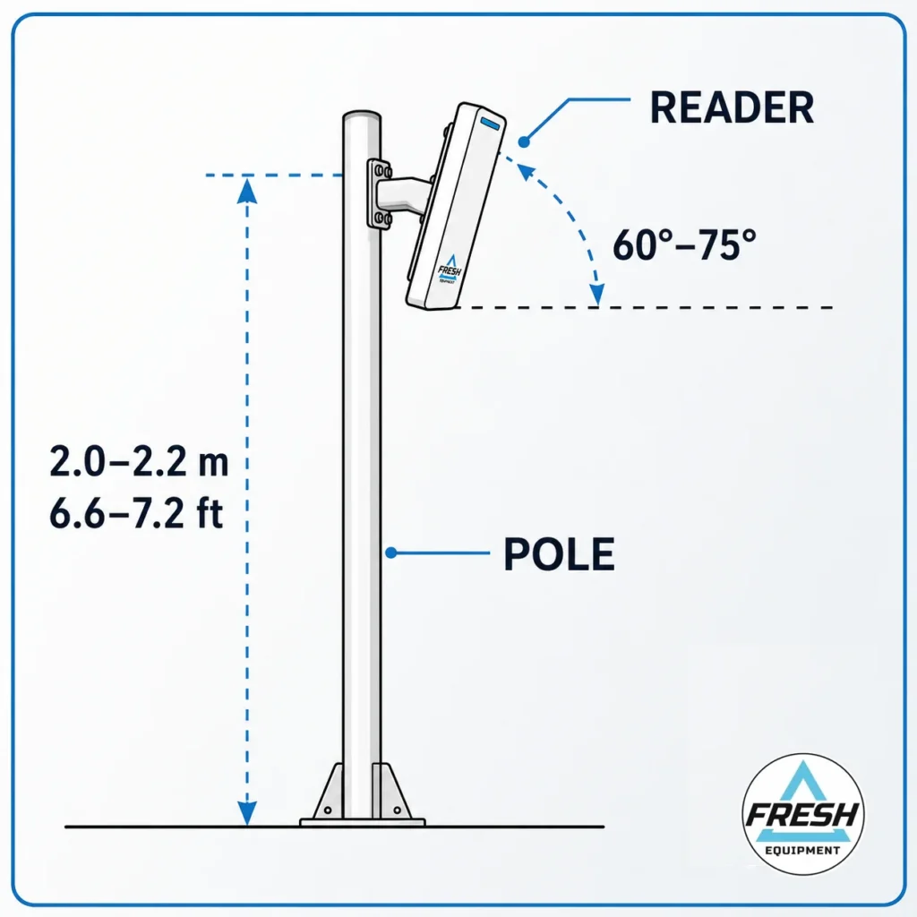 RFID Reader Angle Side View for Residential Gate Access Control