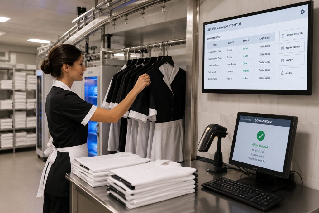 Efficient hotel uniform management setup