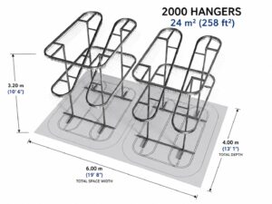 hanger conveyor system CAD diagram