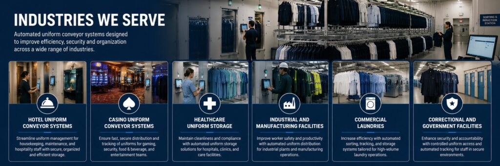 Industries we serve: automated uniform solutions