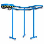 L-Shaped industrial conveyor system setup